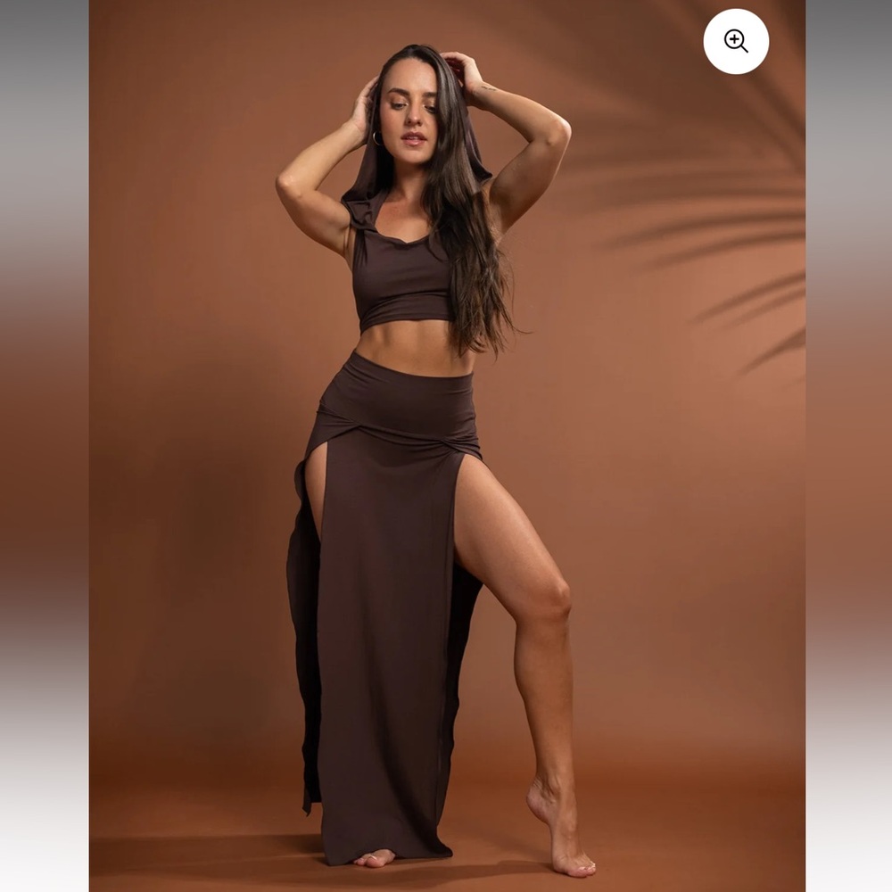 Cleopatra slit skirt - cacao